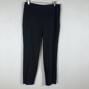 Seventy Pants Black White‎ Pinstripe High Waist Ankle Zip Size  IT 48 US 34